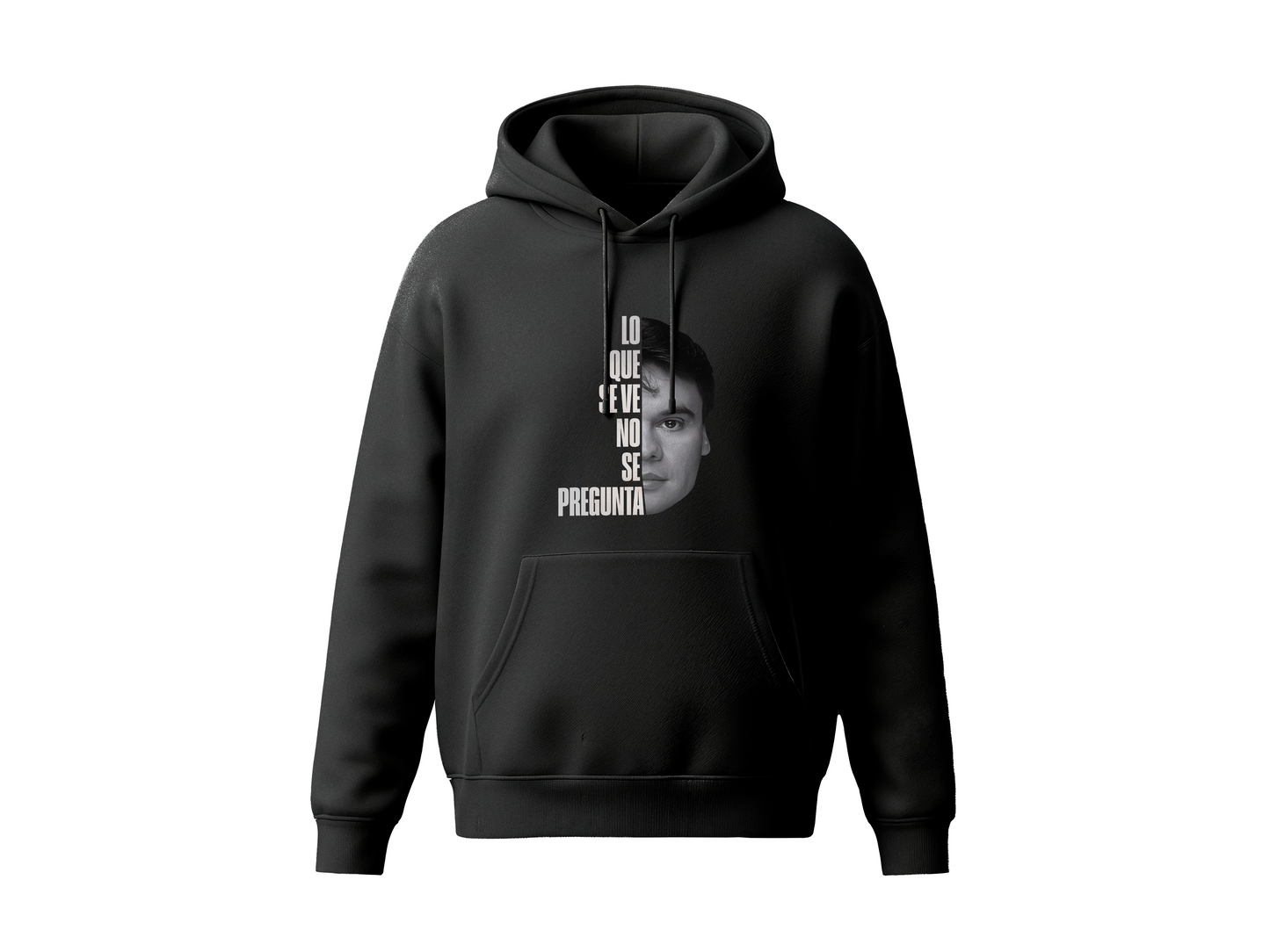 Hoodie Lo que se ve no se pregunta - Blanco y Negro