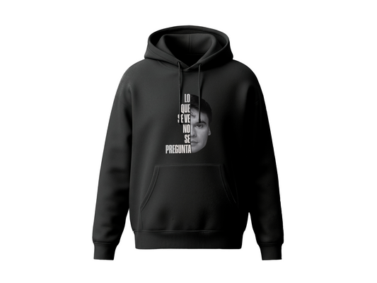 Hoodie Lo que se ve no se pregunta - Blanco y Negro